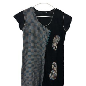 Stylish Black and Blue Women's Dress